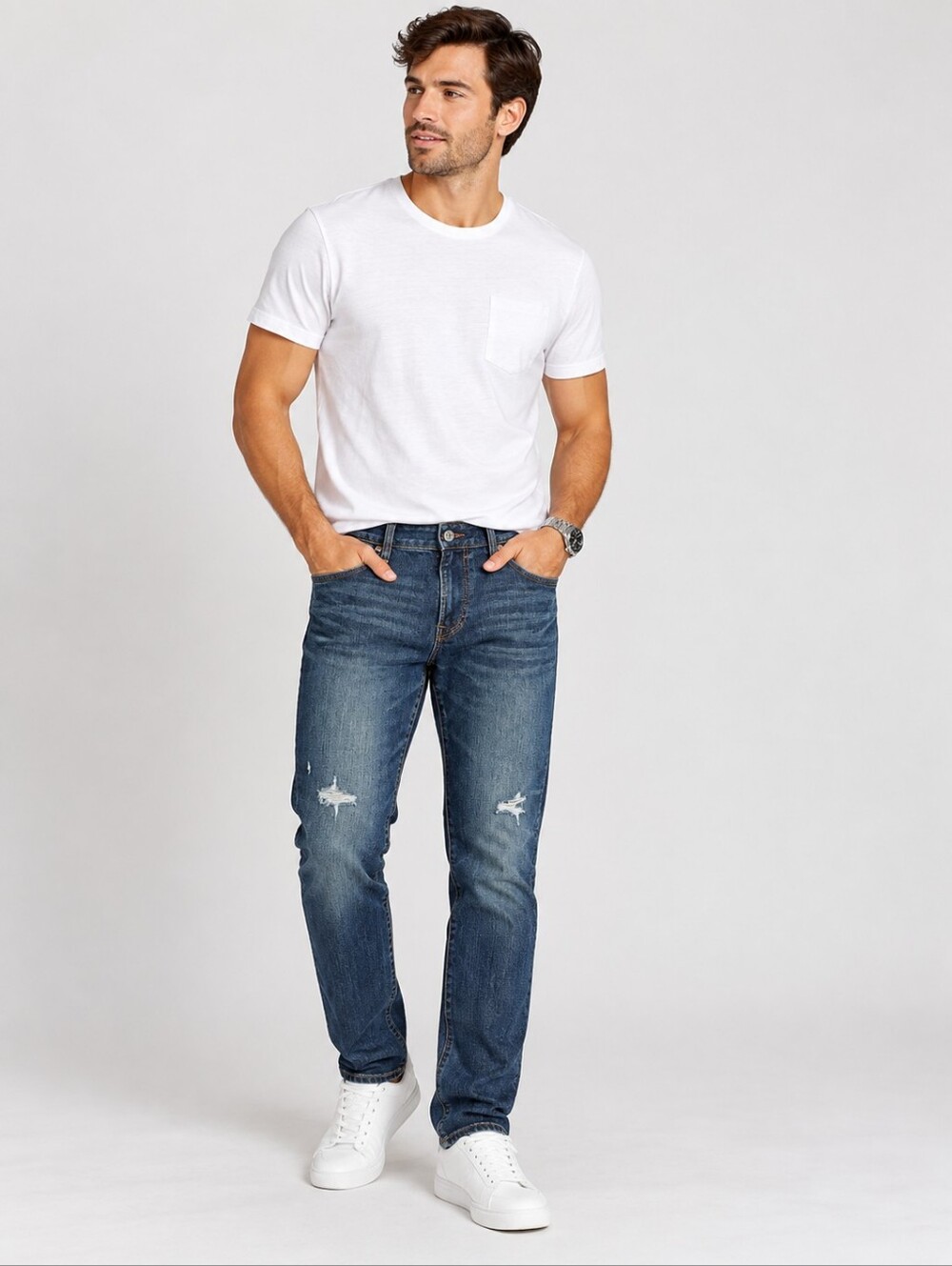 ❤️ EXPRESS HYPER STRETCH SLIM STRAIGHT JEANS, 28 X 30